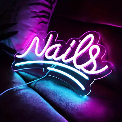 Tırnak Neon Yazı Dekoratif Aydınlatma