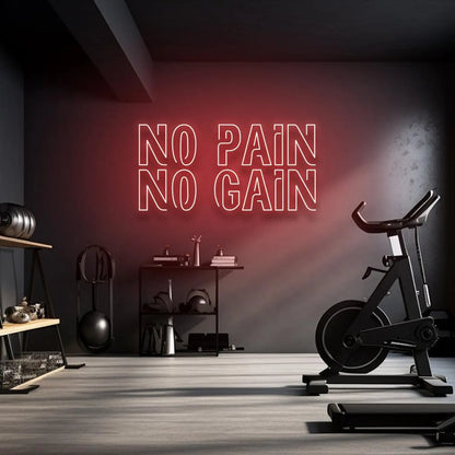 No Pain No Gain Neon LED Dekor Aydınlatma