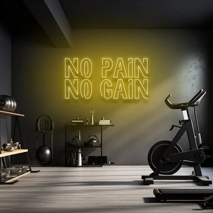 No Pain No Gain Neon LED Dekor Aydınlatma