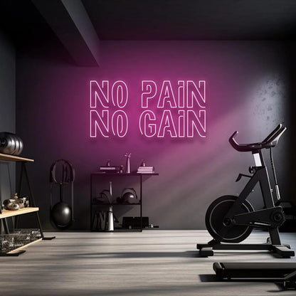 No Pain No Gain Neon LED Dekor Aydınlatma