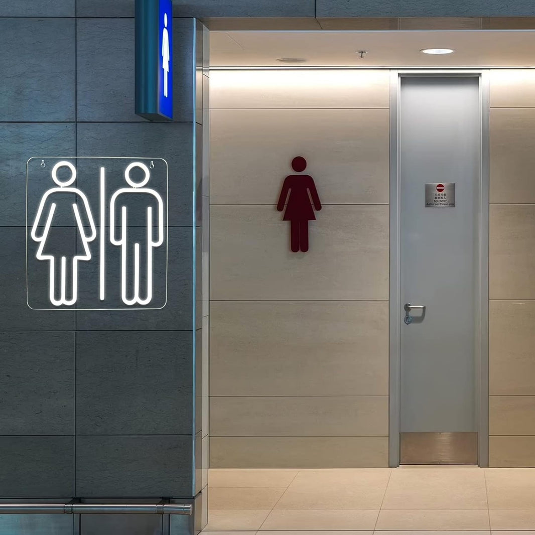 Wc Tuvalet Neon LED Tabela | Beyaz
