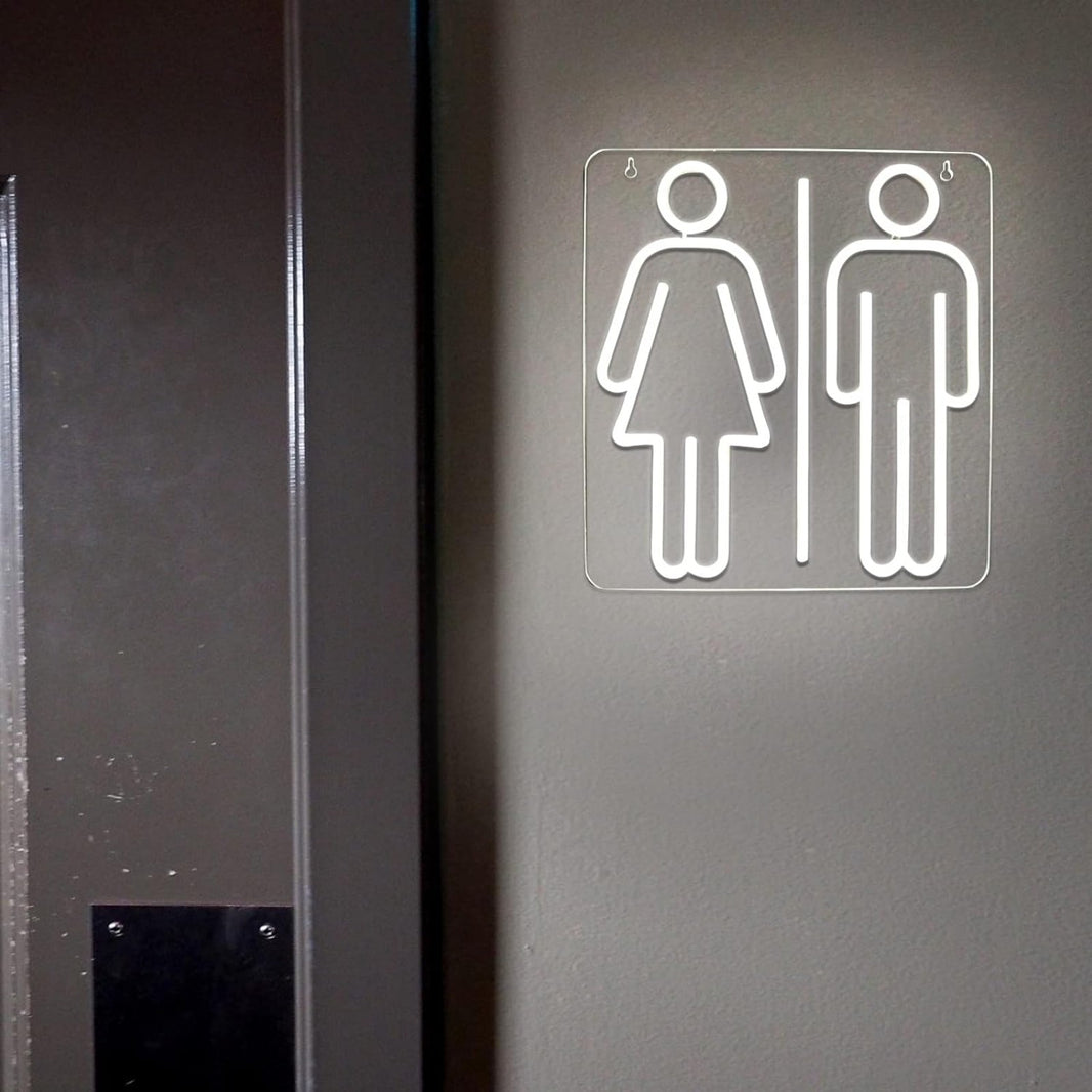 Wc Tuvalet Neon LED Tabela | Beyaz