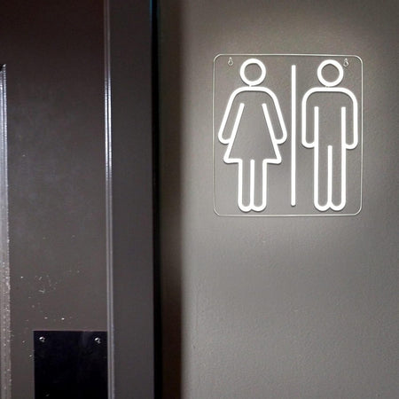 Wc Tuvalet Neon LED Tabela | Beyaz